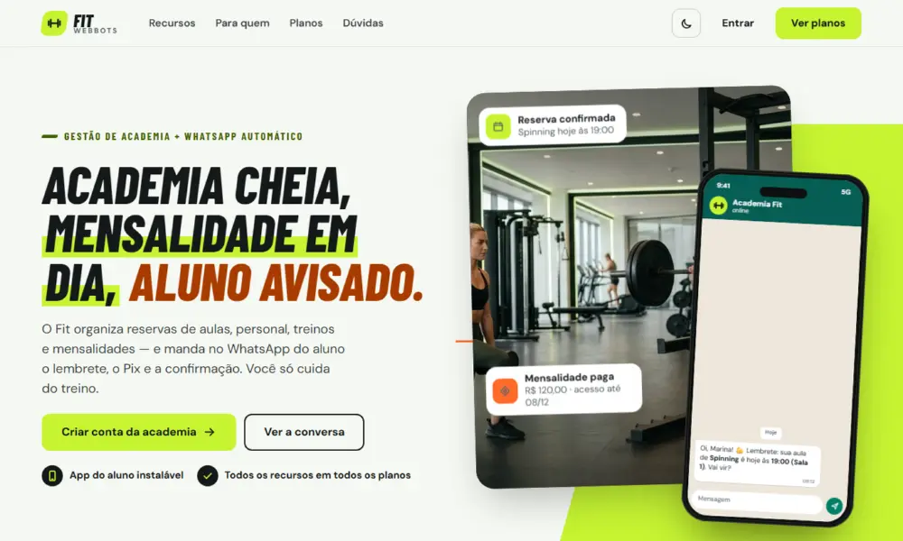 Tela do Fit Webbots
