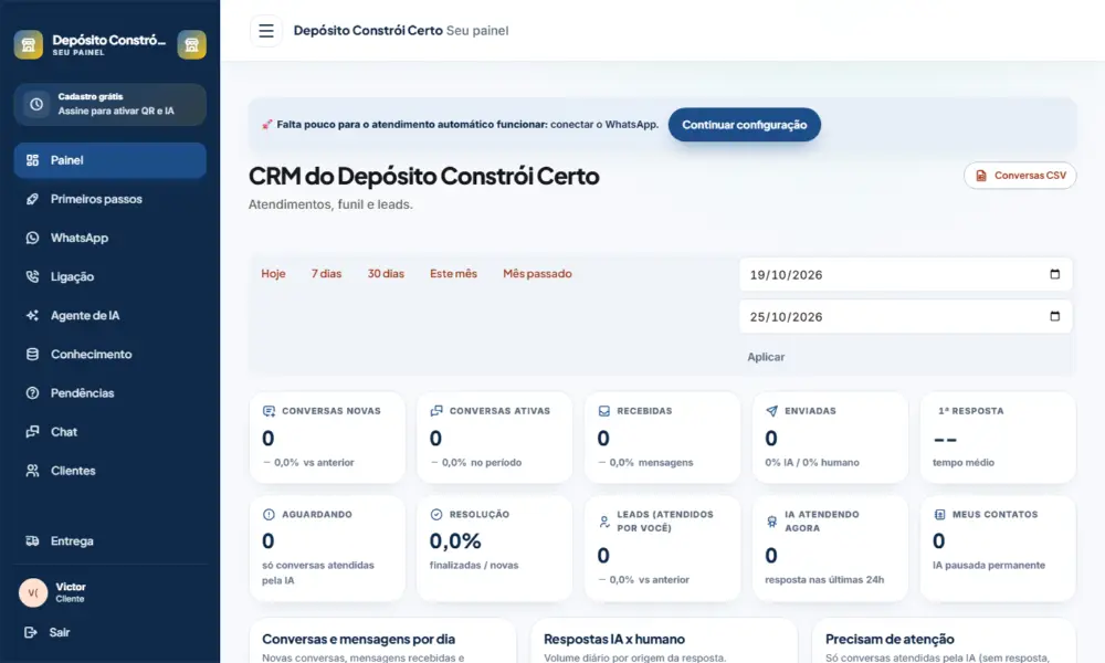 Tela do Depósito Constrói Certo