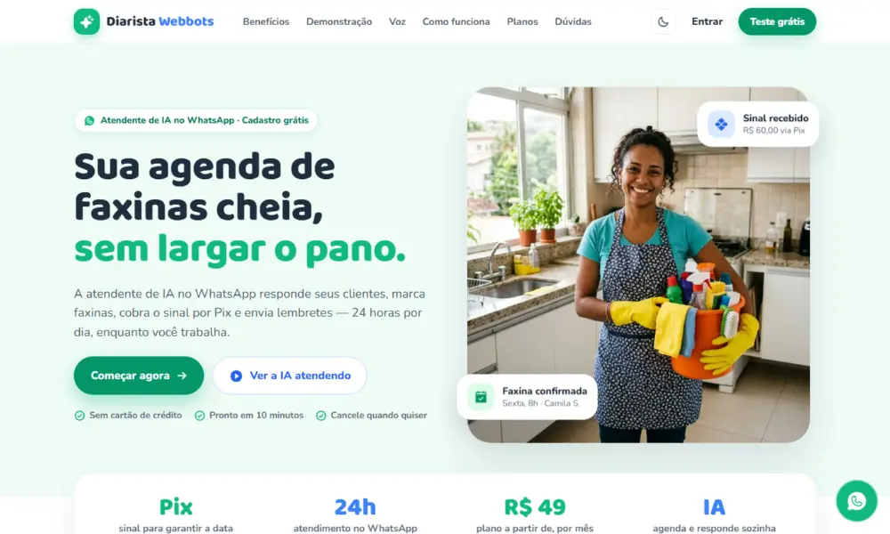 Tela do Diarista Webbots