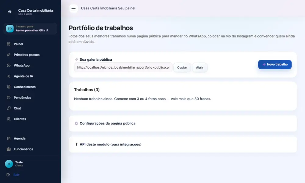 Tela do Casa Certa Imobiliária