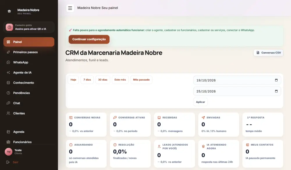 Tela do Marcenaria Webbots