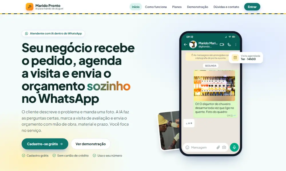 Tela do Marido Pronto Serviços