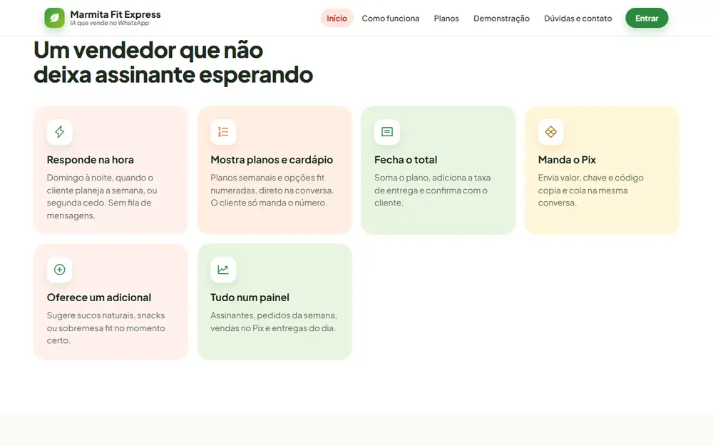 Tela do Marmita Fit Webbots