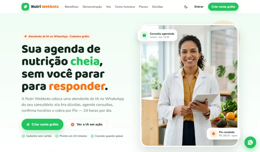 Tela do Nutri Webbots