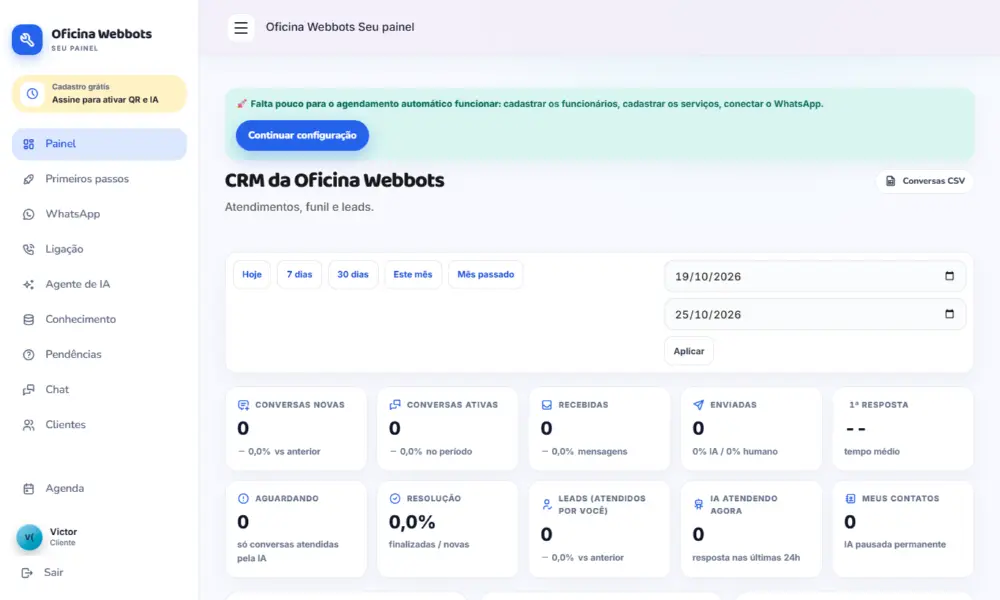 Tela do Oficina Webbots