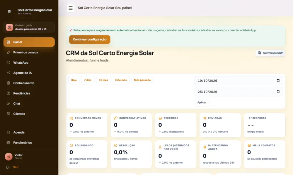 Tela do Sol Certo Energia Solar