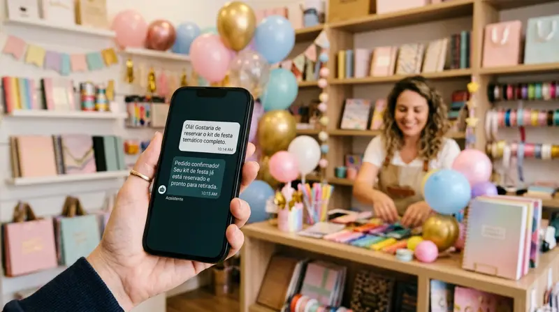 Sistema para Papelaria e Festa com atendente de IA no WhatsApp